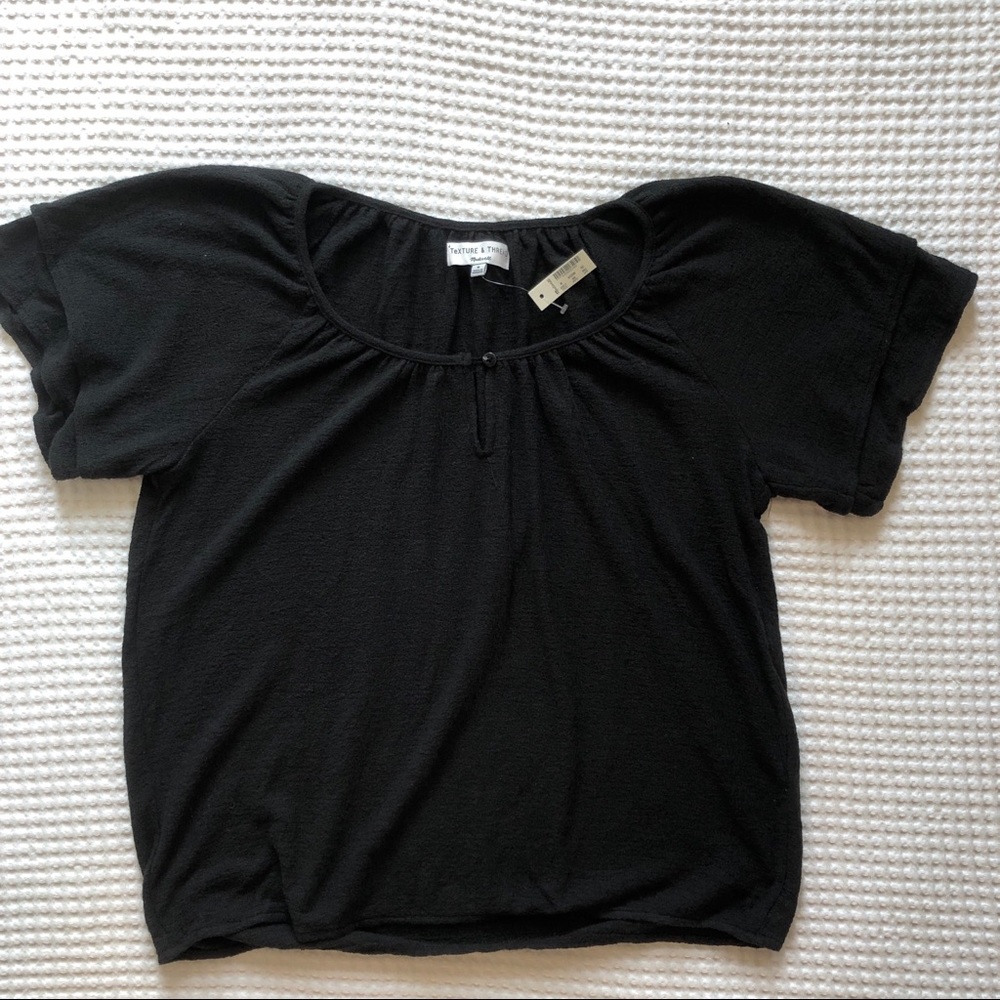 Flutter Sleeve Madewell Texture and Thread Blouse